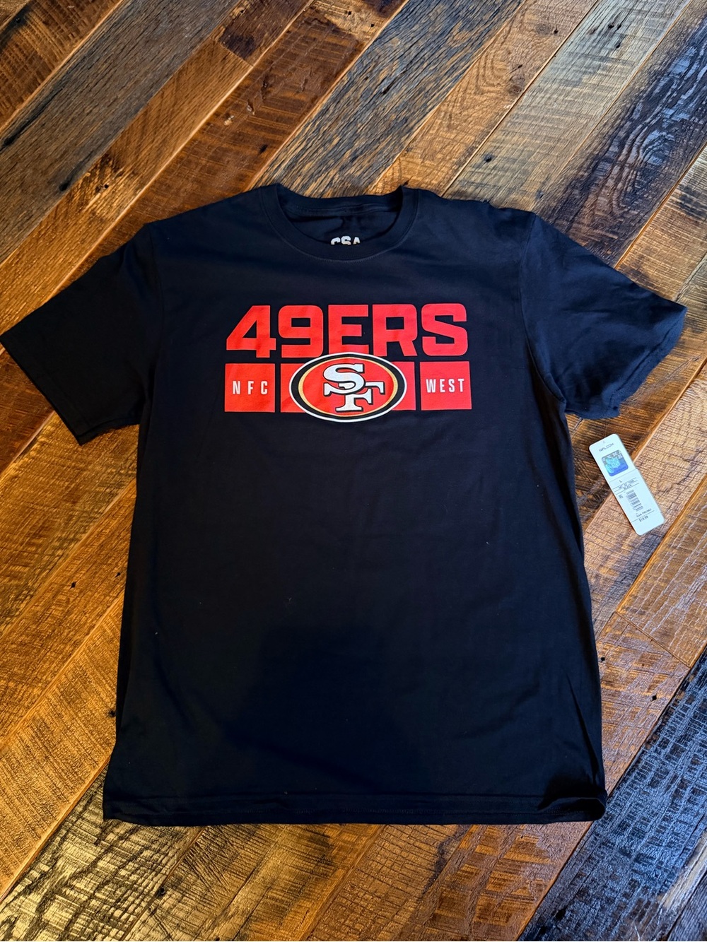 NFL Black Apparel Tag with Holographic NFL Shield